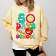 50 Days Of School Teacher Happy 50th Day Of School Kids Comfort Colors Sweatshirt Butter 50 Days Of School Teacher Happy 50th Day Of School Kids Comfort Colors Sweatshirt Butter