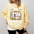 5K Boo Crew Halloween Teacher K5 Floral Ghost Trick Or Teach Comfort Colors Sweatshirt Butter 5K Boo Crew Halloween Teacher K5 Floral Ghost Trick Or Teach Comfort Colors Sweatshirt Butter