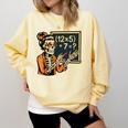 67 Teacher Halloween Skeleton Comfort Colors Sweatshirt Butter
