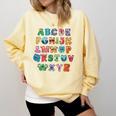 ABC Cute Monster Alphabet Halloween Teacher Costume Kids Comfort Colors Sweatshirt Butter