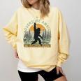 Adventure Awaits Bigfoot Teacher Kindergarten Back To School Comfort Colors Sweatshirt Butter