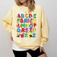 Alphabet Animals ABCs Zoo Kids Boys Girls Teacher Comfort Colors Sweatshirt Butter
