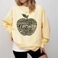Apple Camoflauge Clothing Camo Student Teacher Cute School Comfort Colors Sweatshirt Butter
