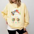 Art Teacher Life Messy Bun Back To School Art Teacher Comfort Colors Sweatshirt Butter