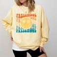 Back To School Groovy Smile Preschool Teachers Students Kids Comfort Colors Sweatshirt Butter Back To School Groovy Smile Preschool Teachers Students Kids Comfort Colors Sweatshirt Butter