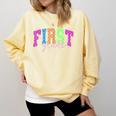 Back To School Neon Checkered First Grade Colorful Teacher Comfort Colors Sweatshirt Butter Back To School Neon Checkered First Grade Colorful Teacher Comfort Colors Sweatshirt Butter
