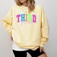 Back To School Neon Checkered Third Grade Colorful Teacher Comfort Colors Sweatshirt Butter Back To School Neon Checkered Third Grade Colorful Teacher Comfort Colors Sweatshirt Butter