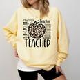 Back To School Teacher Life Apple Leopard Teacher Women Comfort Colors Sweatshirt Butter Back To School Teacher Life Apple Leopard Teacher Women Comfort Colors Sweatshirt Butter