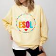 Back To School Teachers Crew Students Team ESOL Teacher Comfort Colors Sweatshirt Butter Back To School Teachers Crew Students Team ESOL Teacher Comfort Colors Sweatshirt Butter