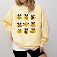 Bee Kind Positive Brave Happy Confident Humble Teacher Comfort Colors Sweatshirt Butter