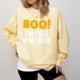 Boo I'm Your Homework Halloween Teacher Costume Comfort Colors Sweatshirt Butter Boo I'm Your Homework Halloween Teacher Costume Comfort Colors Sweatshirt Butter