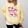 Bow Strawberry Kindergarten Is My Jam Teacher Kinder Team Comfort Colors Sweatshirt Butter Bow Strawberry Kindergarten Is My Jam Teacher Kinder Team Comfort Colors Sweatshirt Butter