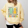 Braille Teacher Of The Visually Impaired Groovy VI Teacher Comfort Colors Sweatshirt Butter