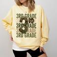 Camo Team 3rd Grade Squad Back To School Teacher Kids Boys Comfort Colors Sweatshirt Butter