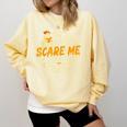 You Can't Scare Me I Teach 2nd Grade Teacher Halloween Ghost Comfort Colors Sweatshirt Butter