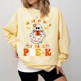 You Cant Scare Me I Teach Pre-K Teacher Halloween Comfort Colors Sweatshirt Butter