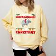 Christmas Math Teacher Hippopotenuse Math Lovers Xmas Comfort Colors Sweatshirt Butter
