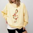 Christmas Musical Note Music Lover Teacher Sing Carols Jesus Comfort Colors Sweatshirt Butter
