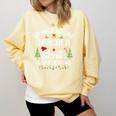 Christmas Be Nice To The Teacher Santa Is Watching Xmas Comfort Colors Sweatshirt Butter