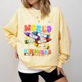 Color The World With Kindness Crayon Positivity Teacher Comfort Colors Sweatshirt Butter