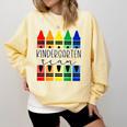 Colorful Crayon Kindergarten Team Tee For Teachers Students Men Women Kids Comfort Colors Sweatshirt Butter Colorful Crayon Kindergarten Team Tee For Teachers Students Men Women Kids Comfort Colors Sweatshirt Butter