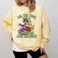 All The Cool Dragons Are Reading Dragon Teacher Comfort Colors Sweatshirt Butter
