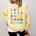 Counting 1-10 Learn To Count Number School Kids Teacher Comfort Colors Sweatshirt Butter Counting 1-10 Learn To Count Number School Kids Teacher Comfort Colors Sweatshirt Butter