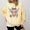 Cute Floral Highland Cow Back To School For Women Teacher Comfort Colors Sweatshirt Butter Cute Floral Highland Cow Back To School For Women Teacher Comfort Colors Sweatshirt Butter