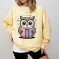 Cute Reading Owl Book Lover Teacher Librarian Bookworm Comfort Colors Sweatshirt Butter Cute Reading Owl Book Lover Teacher Librarian Bookworm Comfort Colors Sweatshirt Butter
