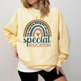 Cute Special Education Leopard Print SPED Teacher Idea Comfort Colors Sweatshirt Butter