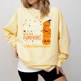 Cute Teacher Halloween For Women Men Teacher Pumpkin Comfort Colors Sweatshirt Butter