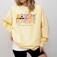 Daycare Teacher Animals Daycare Provider Back To School Comfort Colors Sweatshirt Butter