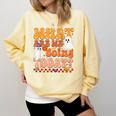 What Are We Doing Today Halloween PE Spooky Teacher Comfort Colors Sweatshirt Butter