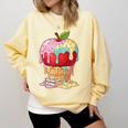Dripping Apple Ice Cream Cone Cute Teacher Appreciation Comfort Colors Sweatshirt Butter Dripping Apple Ice Cream Cone Cute Teacher Appreciation Comfort Colors Sweatshirt Butter