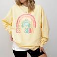 ESL Squad Teacher Crew Team Back To School English Rainbow Comfort Colors Sweatshirt Butter ESL Squad Teacher Crew Team Back To School English Rainbow Comfort Colors Sweatshirt Butter
