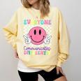 Everyone Communicates Differently Autism Awareness Teacher Comfort Colors Sweatshirt Butter Everyone Communicates Differently Autism Awareness Teacher Comfort Colors Sweatshirt Butter