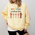 Everyone Is Welcome Here Idaho Teacher Comfort Colors Sweatshirt Butter Everyone Is Welcome Here Idaho Teacher Comfort Colors Sweatshirt Butter