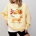 Lets Fall In Love With PE Teacher Thanksgiving Comfort Colors Sweatshirt Butter