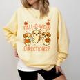Are You Fall O Ween Directions Teacher Halloween Dog Ghost Comfort Colors Sweatshirt Butter