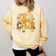 Fall Teacher Pumpkin Coquette Bow Autumn Classroom Comfort Colors Sweatshirt Butter Fall Teacher Pumpkin Coquette Bow Autumn Classroom Comfort Colors Sweatshirt Butter