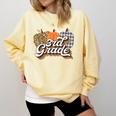Fall Teacher Shirt 3rd Grade Teacher Retro Halloween Pumpkin Comfort Colors Sweatshirt Butter