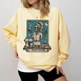 FCS Teacher Skeleton Halloween Family And Consumer Science Comfort Colors Sweatshirt Butter