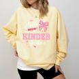 First Day Of School Teacher Girl Coquette Hello Kindergarten Comfort Colors Sweatshirt Butter
