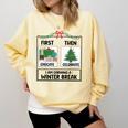 First Educate Then Celebrate Christmas Teacher Winter Break Comfort Colors Sweatshirt Butter First Educate Then Celebrate Christmas Teacher Winter Break Comfort Colors Sweatshirt Butter