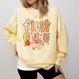 First Grade Fall Floral Coquette Bow Teachers Students Comfort Colors Sweatshirt Butter First Grade Fall Floral Coquette Bow Teachers Students Comfort Colors Sweatshirt Butter