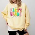 First Grade Team Teacher Back To School 1st Grade Squad Kids Comfort Colors Sweatshirt Butter