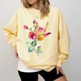 Flower American Sign Language ASL Teacher Teaching Deaf Comfort Colors Sweatshirt Butter Flower American Sign Language ASL Teacher Teaching Deaf Comfort Colors Sweatshirt Butter