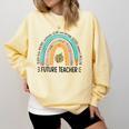 Future Teacher Cute Rainbow Leopard Teacher Outfit For Men Women Girls Kids Comfort Colors Sweatshirt Butter Future Teacher Cute Rainbow Leopard Teacher Outfit For Men Women Girls Kids Comfort Colors Sweatshirt Butter