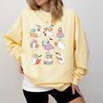 Ghost Book Reading Halloween Books Lover Teacher Kids Comfort Colors Sweatshirt Butter