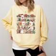 Ghost Christmas Reading Book Lover Library Christmas Teacher Comfort Colors Sweatshirt Butter